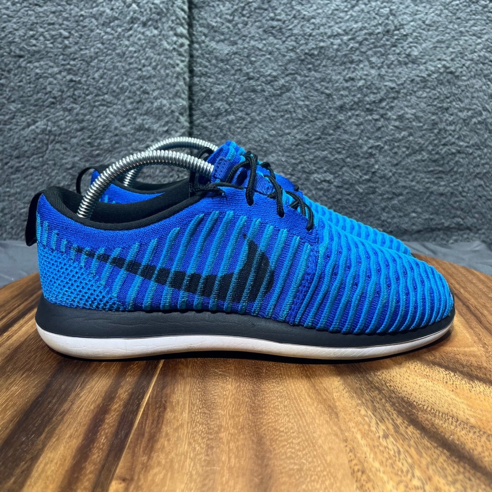 Nike Roshe Run Knit Blue Black Men's Athletic Comfort Sneakers Shoes Size 7